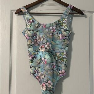 New Floral Aurora Skirts Leotard Small NWOT
